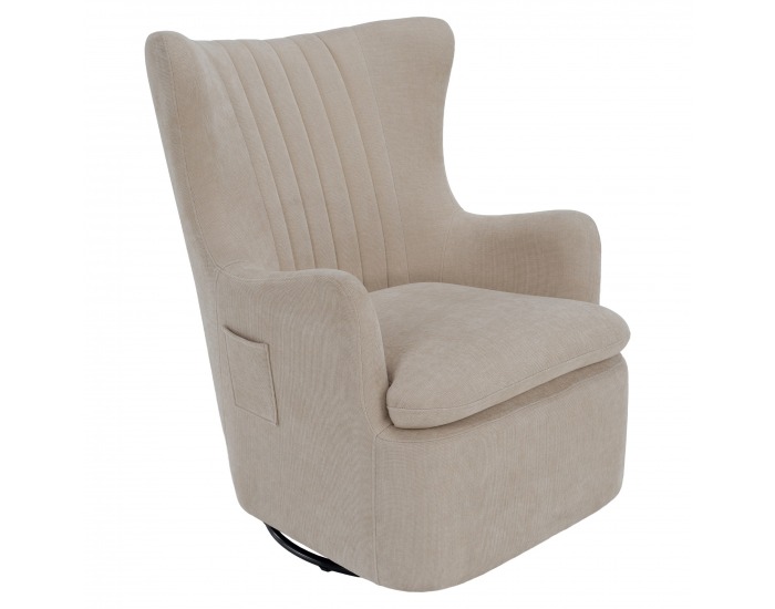 Relaxačné otočné kreslo Maren - sivobéžová