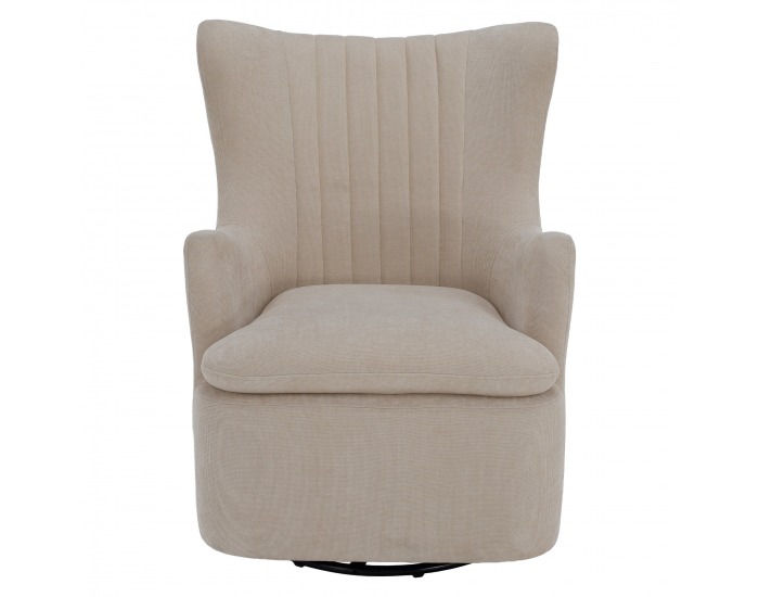 Relaxačné otočné kreslo Maren - sivobéžová