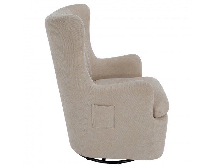 Relaxačné otočné kreslo Maren - sivobéžová