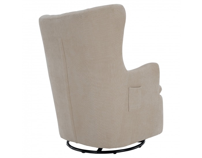 Relaxačné otočné kreslo Maren - sivobéžová