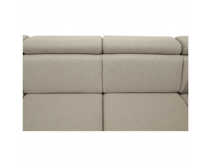 Rohová sedačka U s rozkladom a úložným priestorom Marieta P - béžová / tehlová