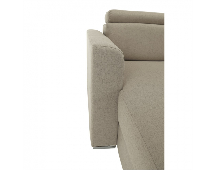 Rohová sedačka U s rozkladom a úložným priestorom Marieta P - béžová / tehlová