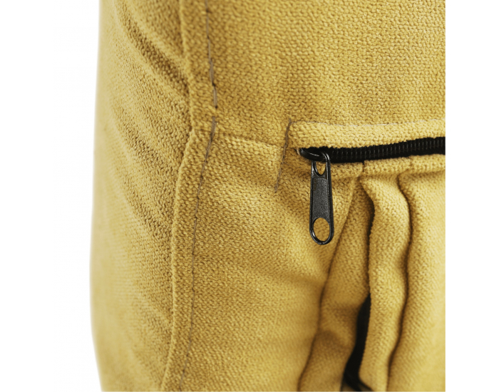 Rohová sedačka U s rozkladom a úložným priestorom Marieta P - žltá / hnedá