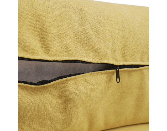 Rohová sedačka U s rozkladom a úložným priestorom Marieta P - žltá / hnedá