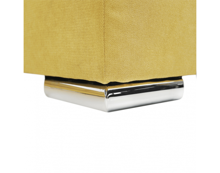 Rohová sedačka U s rozkladom a úložným priestorom Marieta P - žltá / hnedá