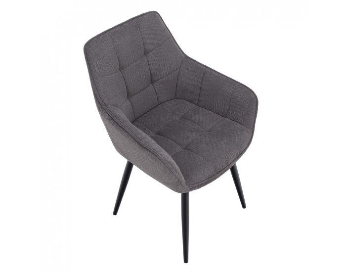 Jedálenské kreslo Marken - sivá / čierna