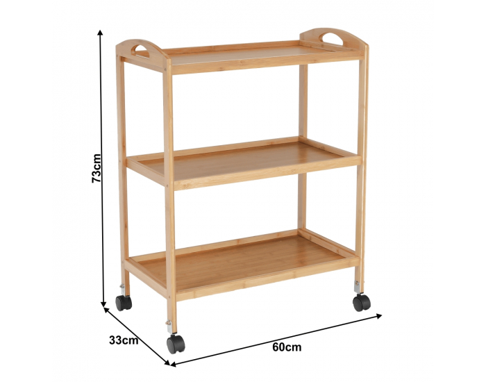 Servírovací stolík na kolieskach Marsel - prírodná