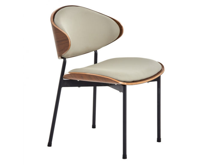 Jedálenská stolička Marsia - béžová / orech / čierna