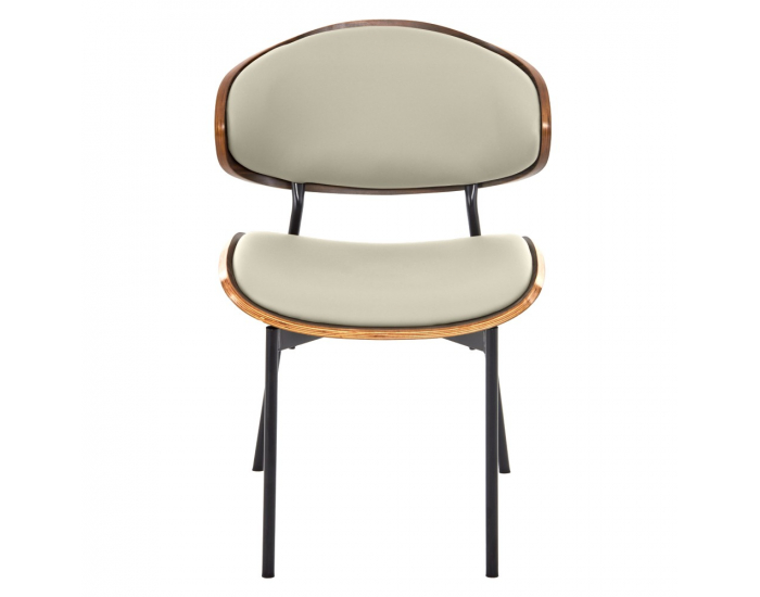 Jedálenská stolička Marsia - béžová / orech / čierna