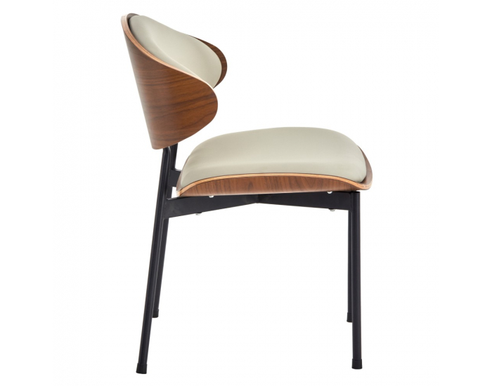 Jedálenská stolička Marsia - béžová / orech / čierna