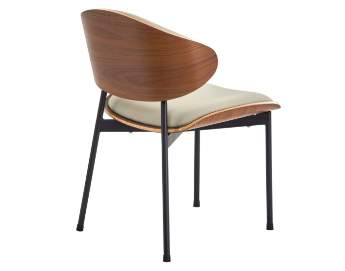 Jedálenská stolička Marsia - béžová / orech / čierna