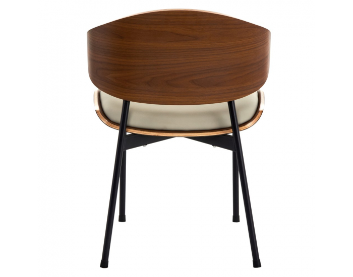Jedálenská stolička Marsia - béžová / orech / čierna