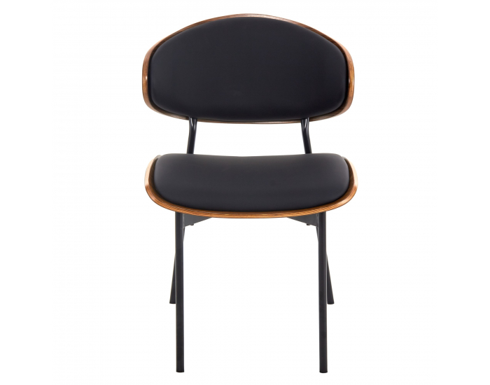 Jedálenská stolička Marsia - čierna / orech / čierna