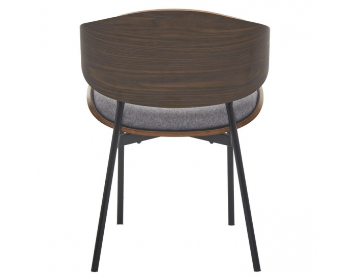 Jedálenská stolička Marsia - sivá / orech / čierna