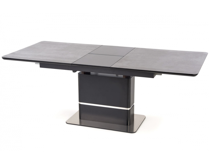 Rozkladací jedálenský stôl Martin - tmavosivá / čierna