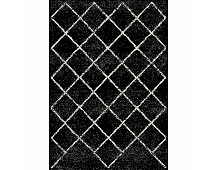 Koberec Mates Typ 1 57x90 cm - čierna / vzor