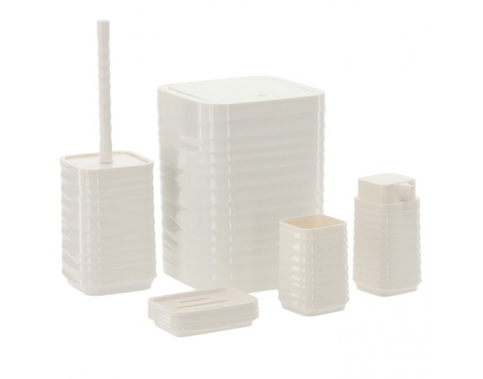 Sada kúpeľňových doplnkov (5 ks) Matio - biela