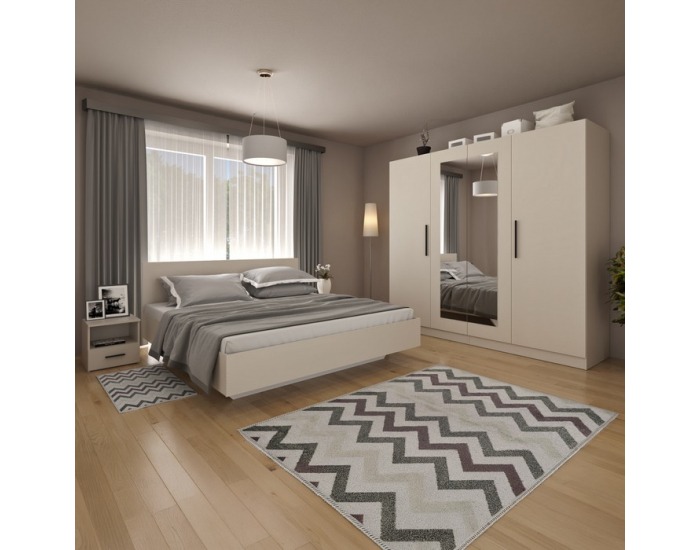 Šatníková skriňa so zrkadlom Matisa - kašmír