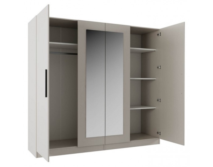 Šatníková skriňa so zrkadlom Matisa - kašmír