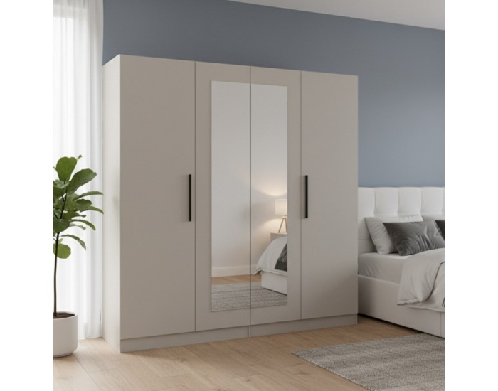 Šatníková skriňa so zrkadlom Matisa - kašmír