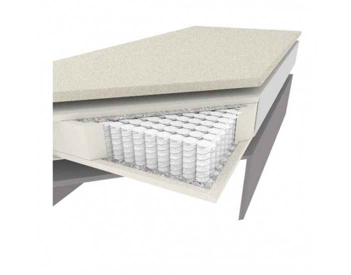 Čalúnená manželská posteľ s matracmi Bergamo 160 - čierna / červená (megacomfort)