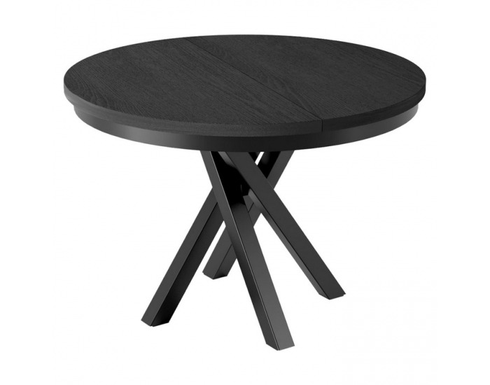 Rozkladací jedálenský stôl Mauli - čierna