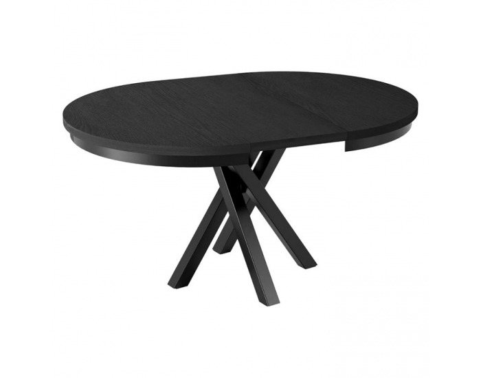 Rozkladací jedálenský stôl Mauli - čierna