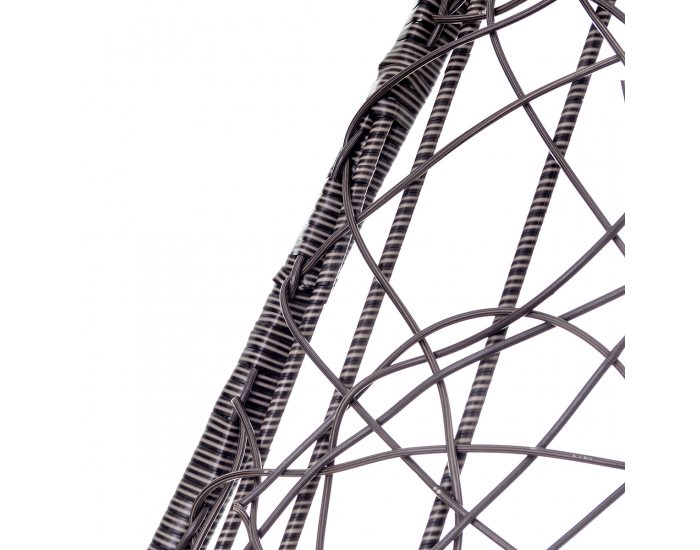 Závesné hojdacie kreslo Mauritius - čierna / sivá