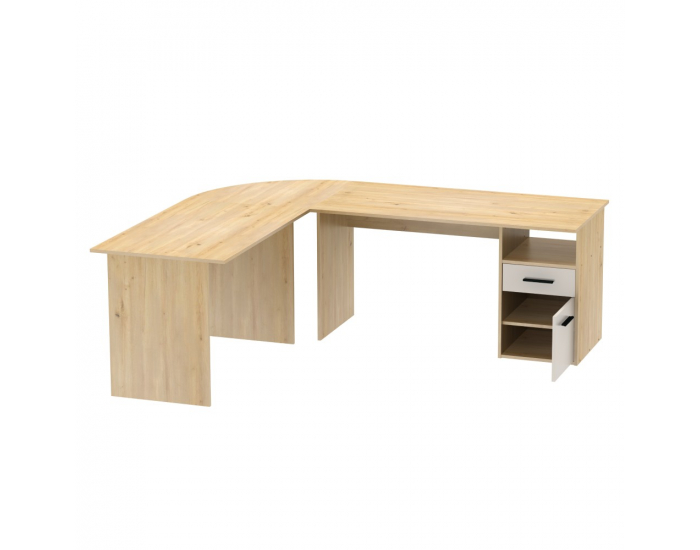 Rohový PC stolík Maurus MA11 New - dub artisan / kašmír