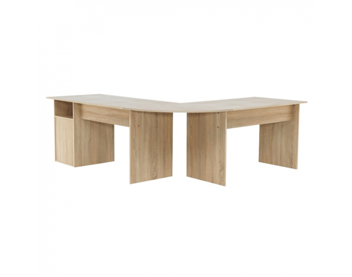Rohový PC stolík Maurus MA11 New - dub sonoma / biela