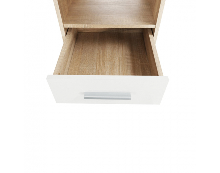 Rohový PC stolík Maurus MA11 New - dub sonoma / biela