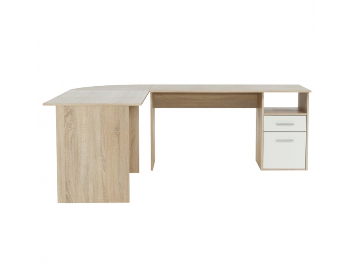 Rohový PC stolík Maurus MA11 New - dub sonoma / biela