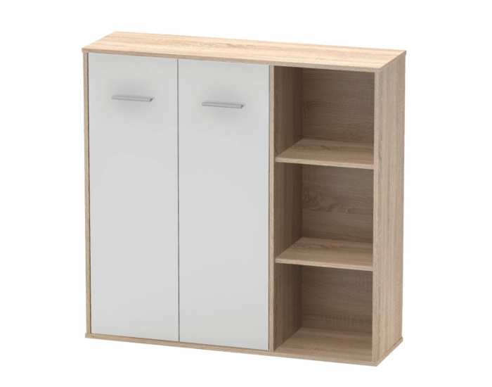 Skrinka s regálom Maurus MA32 New - dub sonoma / biela