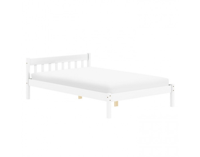 Drevená posteľ s roštom Mavil 140 - biela