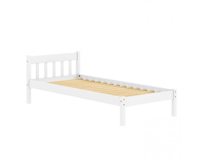 Drevená posteľ s roštom Mavil 90 - biela