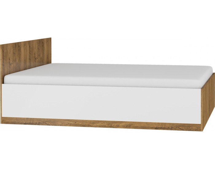 Manželská posteľ s roštom Maximus MXS-18 160 - dub burgundský / biely lesk