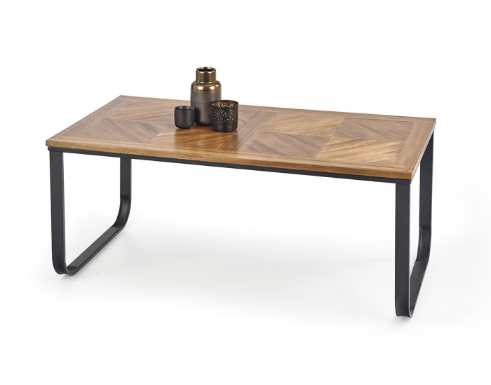 Konferenčný stolík Mazzola - tmavý orech / čierna