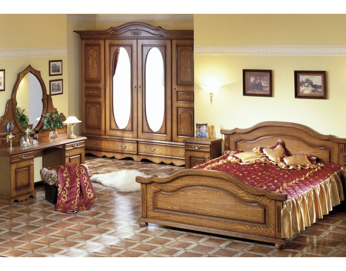 Rustikálna šatníková skriňa so zrkadlom Ol-Tar O 3D - toffi svetlý