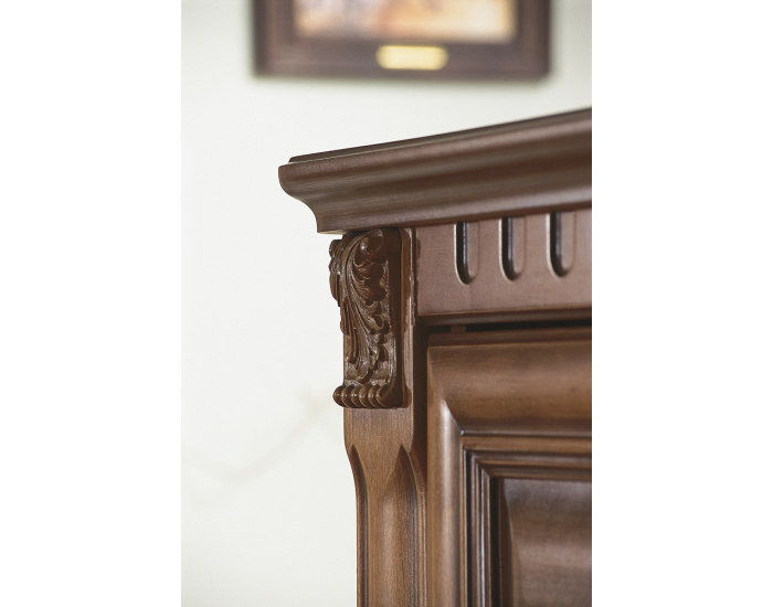 Rustikálna šatníková skriňa so zrkadlom Orfeusz O 6D - toffi