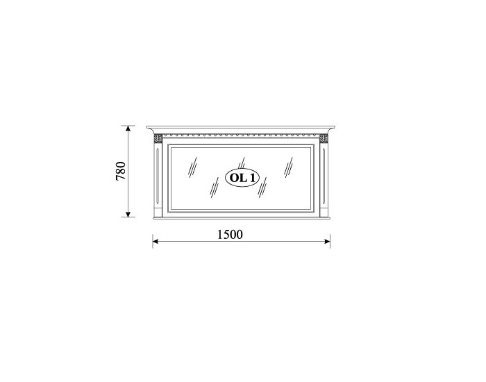 Rustikálne zrkadlo na stenu Orfeusz O-L1 - toffi