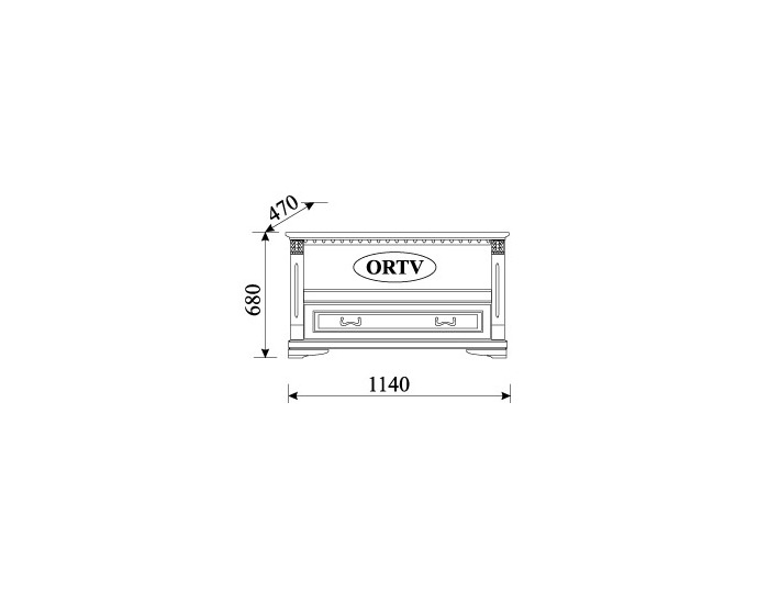 Rustikálny TV stolík Orfeusz O-RTV - toffi