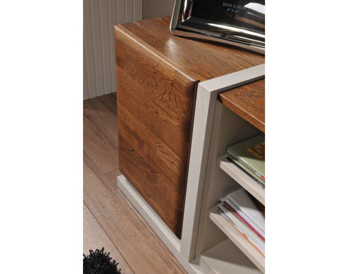 TV stolík Siena SI-RTV/D L/P - dub mocca / biela