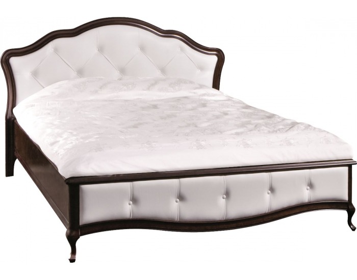 Rustikálna manželská posteľ Verona V-2T 160 - hnedá / biela