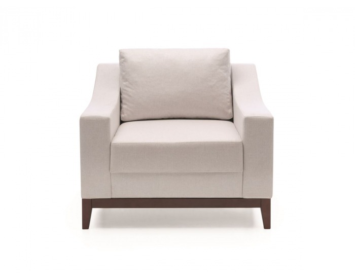 Kreslo Via VI - biela (Linea-A7 08) / mahagón vysoký lesk