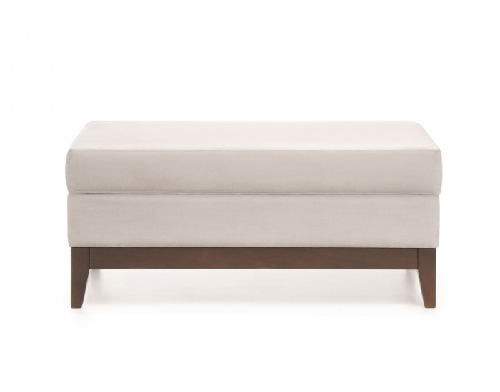 Čalúnená lavica Via VI - biela (Linea-A7 08) / mahagón vysoký lesk