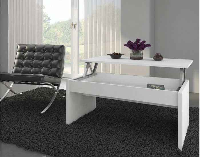 Konferenčný stolík Indila - biela