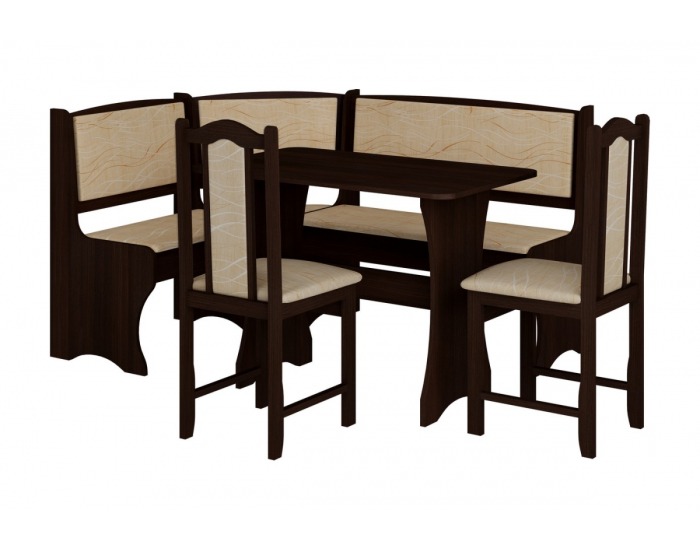 Rohový jedálenský set ZKU-01/A L/P - wenge / šenil monaco