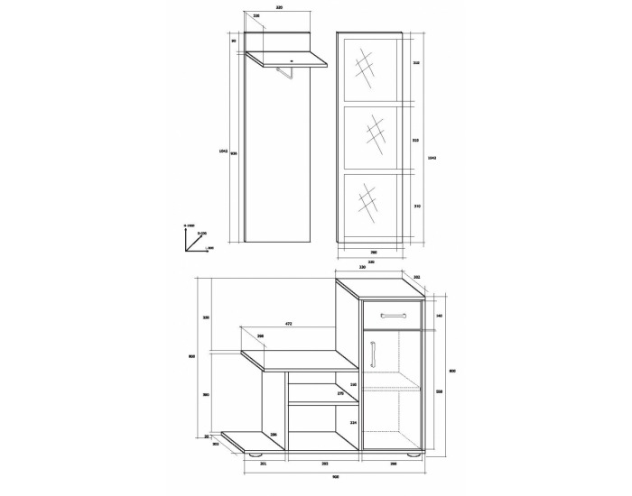 Predsieň Mika - slivka / biela