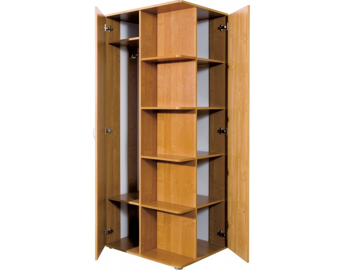 Rohová šatníková skriňa Nemo - sonoma tmavá