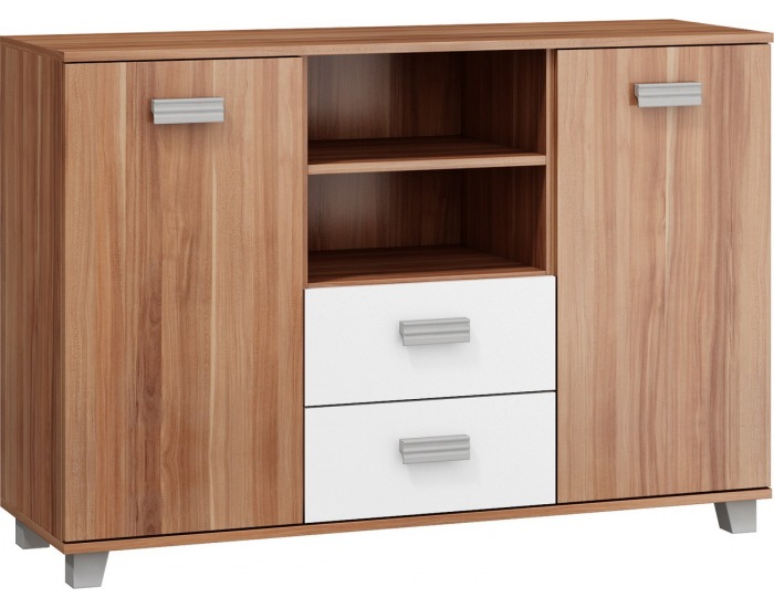 Komoda Solo - slivka wallis / biela